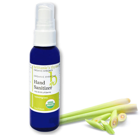 Organic Hand Sanitizer Lemongrass - by Brittanies Thyme  (2 oz) (USDA Organic) SOLD OUT!