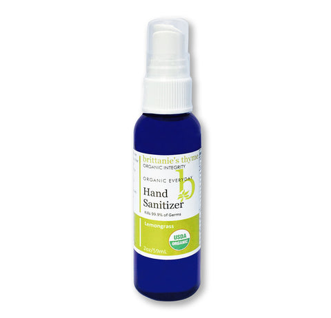 Organic Hand Sanitizer Lemongrass - by Brittanies Thyme  (2 oz) (USDA Organic) SOLD OUT!